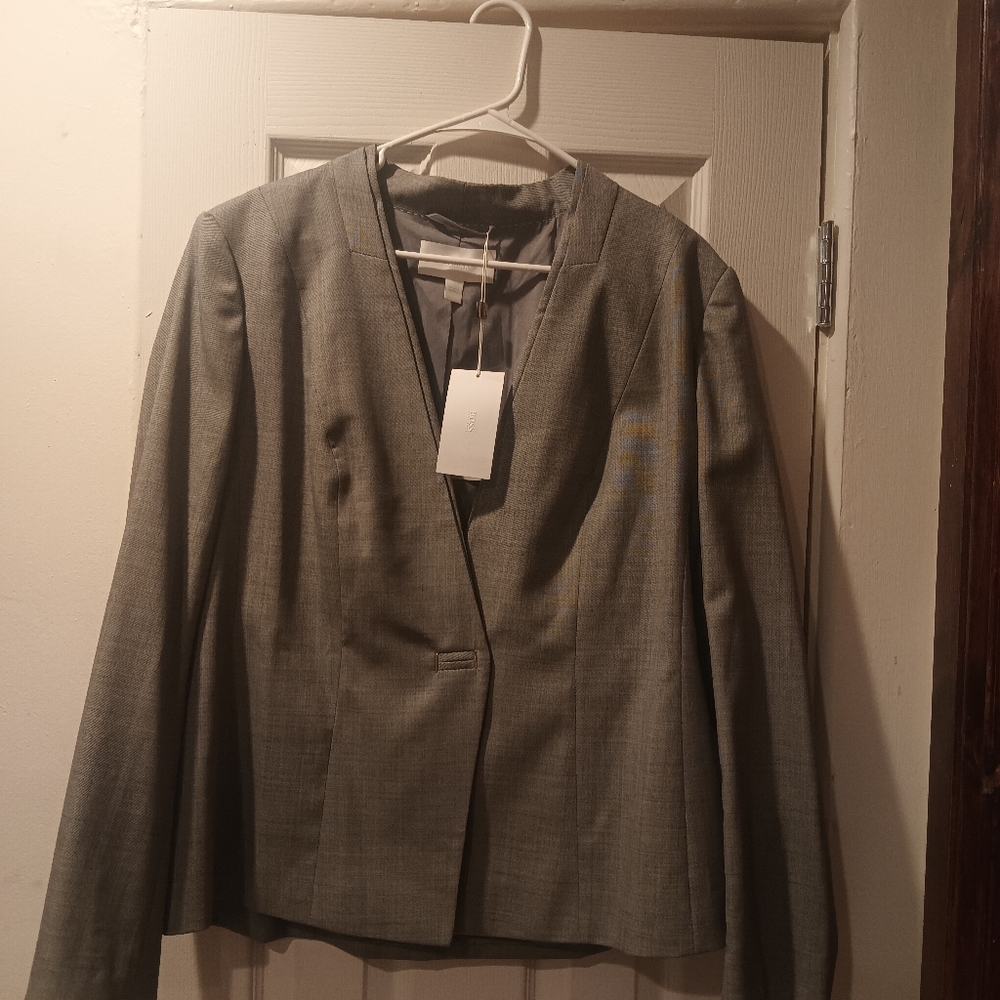 Hugo Boss Women's Gray Blazer Jacket